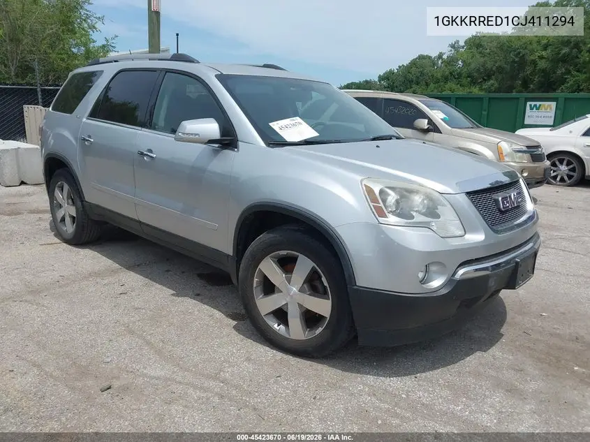 2012 GMC Acadia Slt-1 VIN: 1GKKRRED1CJ411294 Lot: 45423670