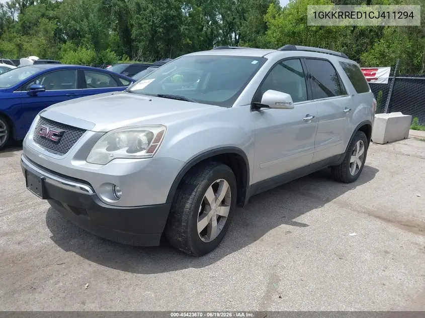 2012 GMC Acadia Slt-1 VIN: 1GKKRRED1CJ411294 Lot: 45423670