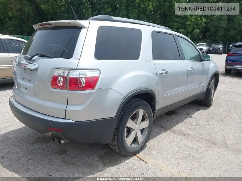 2012 GMC Acadia Slt-1 VIN: 1GKKRRED1CJ411294 Lot: 45423670
