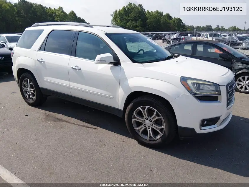2014 GMC Acadia Slt-1 VIN: 1GKKRRKD6EJ193120 Lot: 45681725