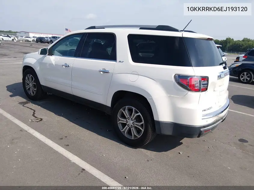 2014 GMC Acadia Slt-1 VIN: 1GKKRRKD6EJ193120 Lot: 45681725