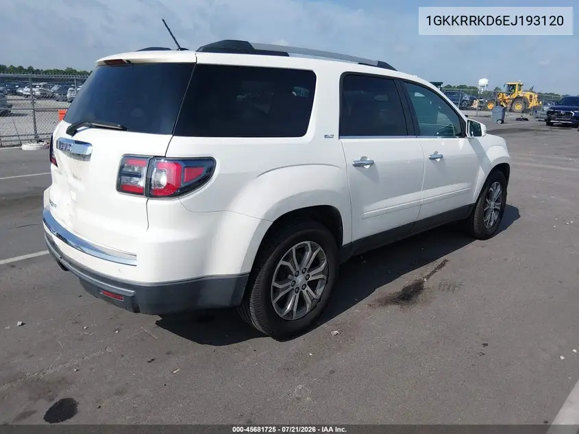 2014 GMC Acadia Slt-1 VIN: 1GKKRRKD6EJ193120 Lot: 45681725