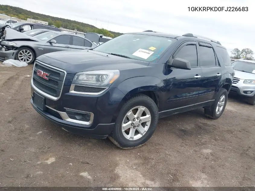 1GKKRPKD0FJ226683 2015 GMC Acadia Sle-2