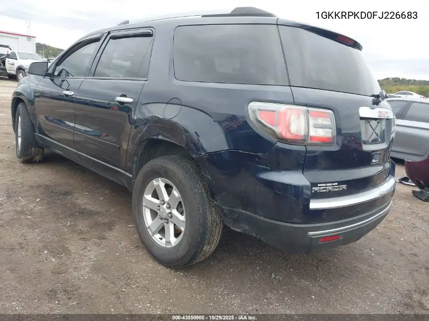 1GKKRPKD0FJ226683 2015 GMC Acadia Sle-2