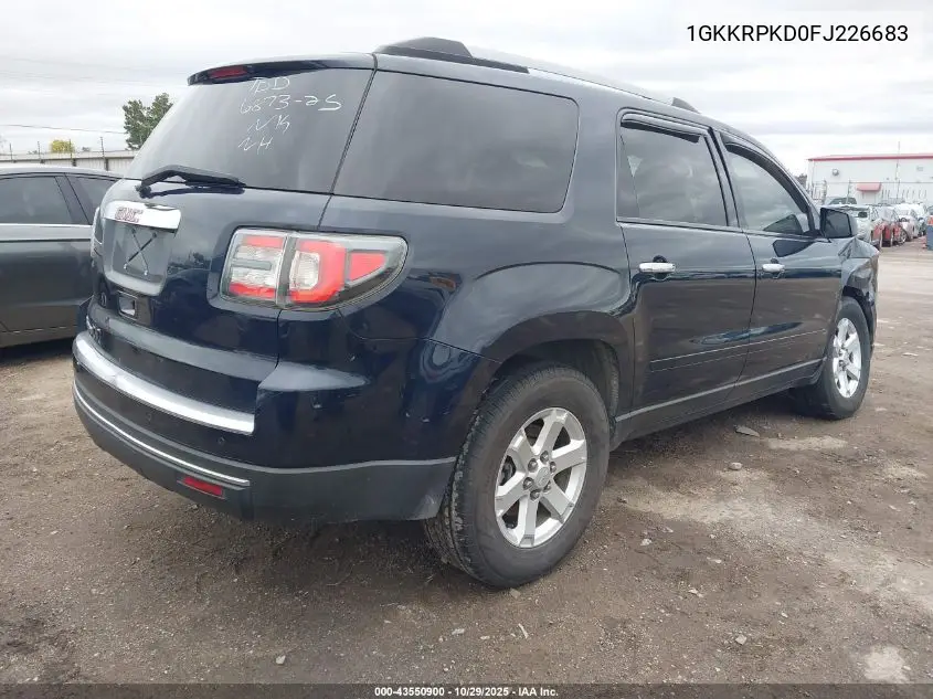1GKKRPKD0FJ226683 2015 GMC Acadia Sle-2