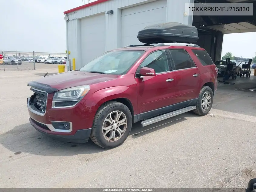 2015 GMC Acadia Slt-1 VIN: 1GKKRRKD4FJ215830 Lot: 45646479