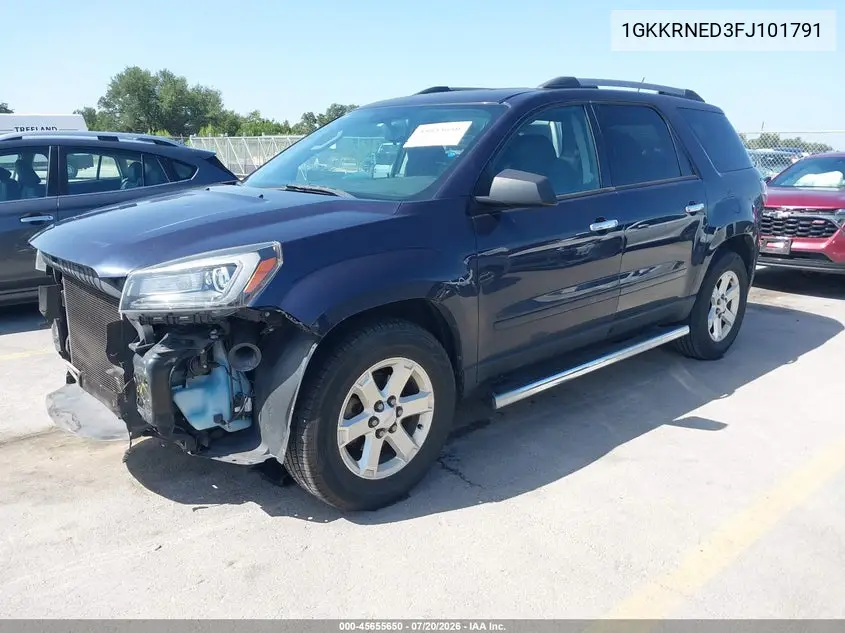 2015 GMC Acadia Sle-1 VIN: 1GKKRNED3FJ101791 Lot: 45655650