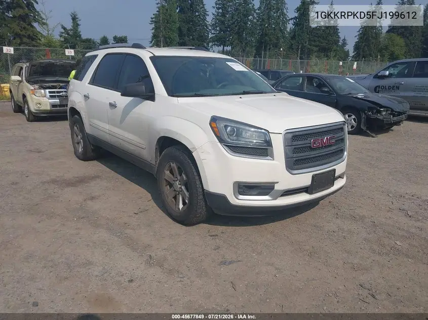 2015 GMC Acadia Sle-2 VIN: 1GKKRPKD5FJ199612 Lot: 45677849