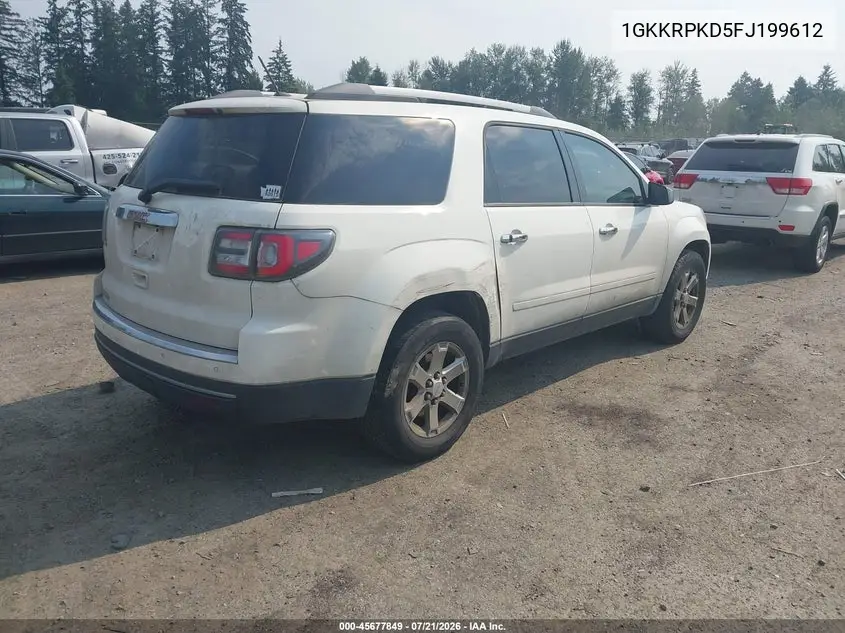 2015 GMC Acadia Sle-2 VIN: 1GKKRPKD5FJ199612 Lot: 45677849