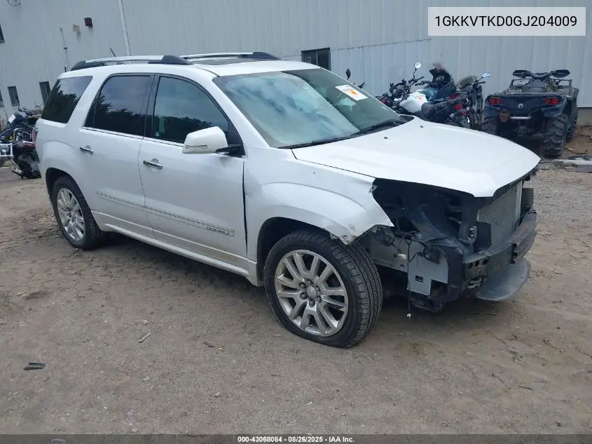 1GKKVTKD0GJ204009 2016 GMC Acadia Denali
