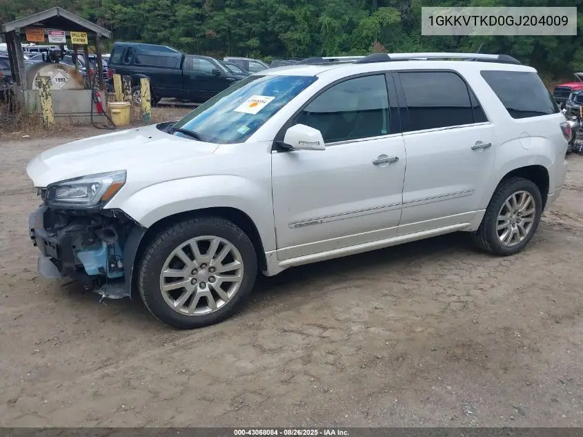 1GKKVTKD0GJ204009 2016 GMC Acadia Denali