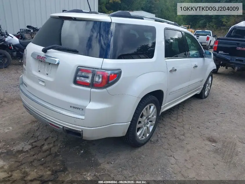 1GKKVTKD0GJ204009 2016 GMC Acadia Denali