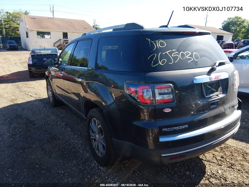 2016 GMC Acadia Slt-2 VIN: 1GKKVSKDXGJ107734 Lot: 45392227