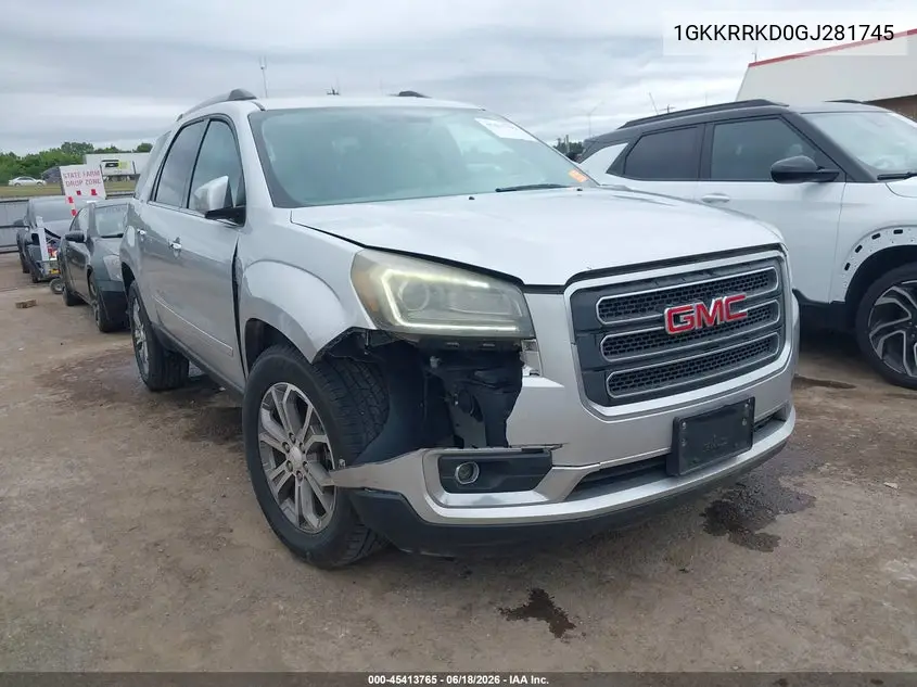 2016 GMC Acadia Slt-1 VIN: 1GKKRRKD0GJ281745 Lot: 45413765