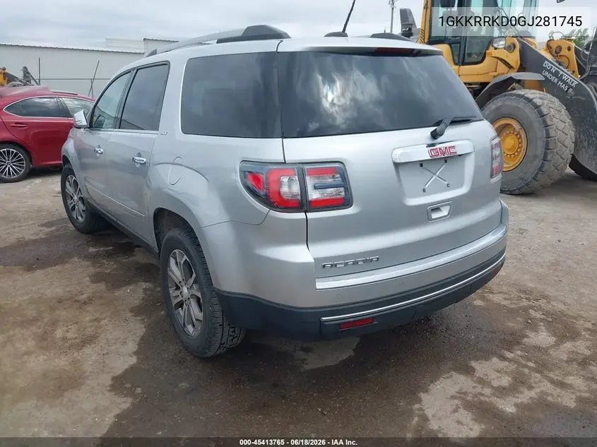 2016 GMC Acadia Slt-1 VIN: 1GKKRRKD0GJ281745 Lot: 45413765