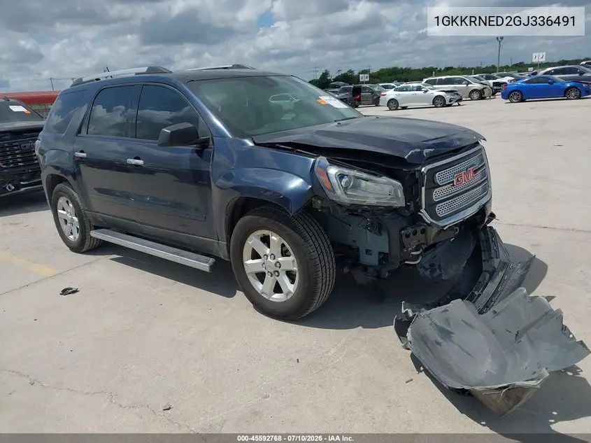 2016 GMC Acadia Sle-1 VIN: 1GKKRNED2GJ336491 Lot: 45592768
