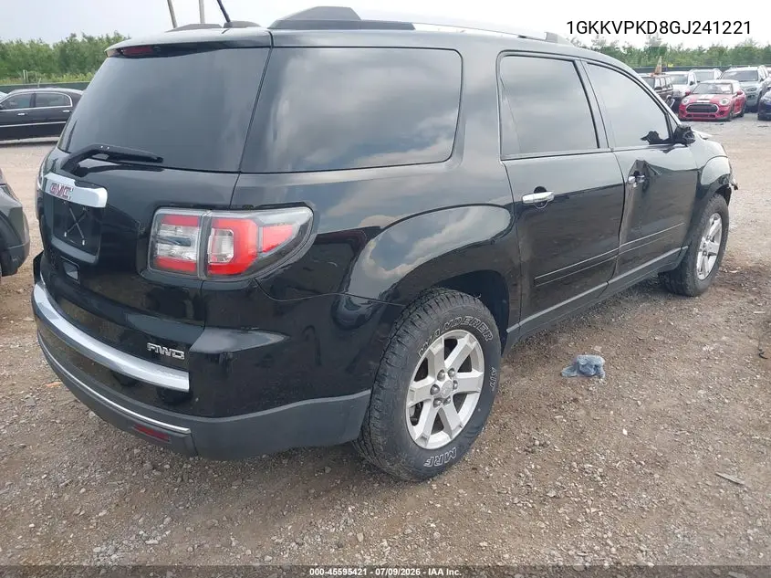 2016 GMC Acadia Sle-2 VIN: 1GKKVPKD8GJ241221 Lot: 45595421