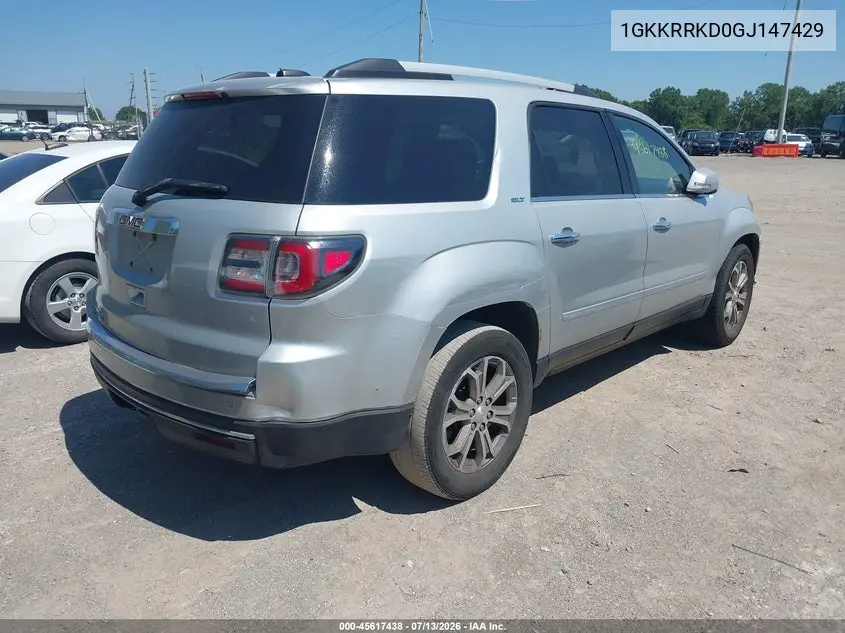 2016 GMC Acadia Slt-1 VIN: 1GKKRRKD0GJ147429 Lot: 45617438
