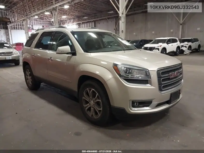 2016 GMC Acadia Slt-1 VIN: 1GKKVRKD9GJ332543 Lot: 45644660