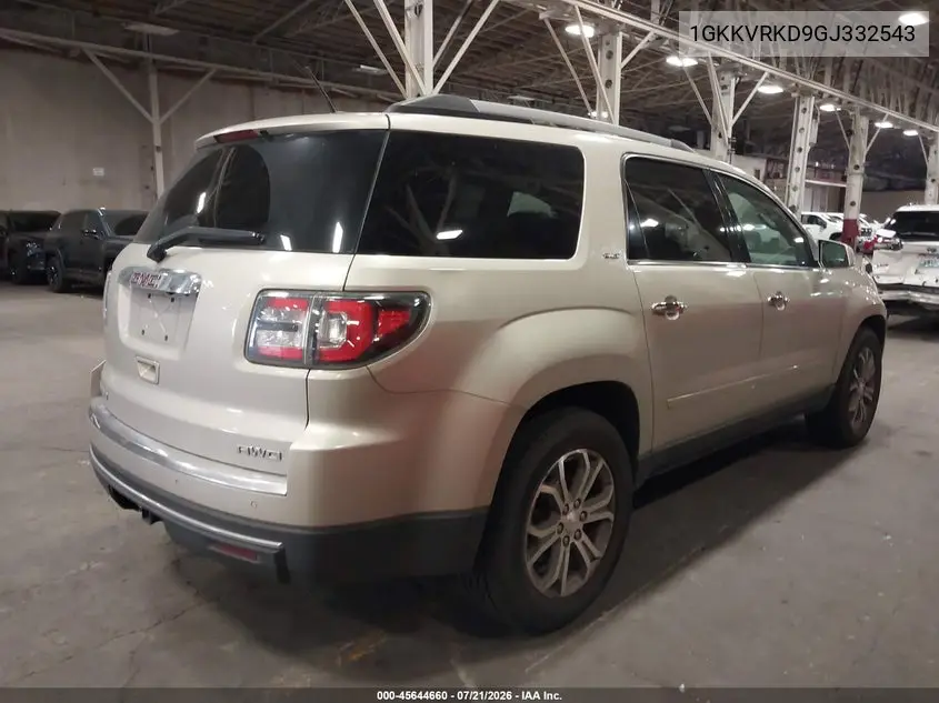 2016 GMC Acadia Slt-1 VIN: 1GKKVRKD9GJ332543 Lot: 45644660