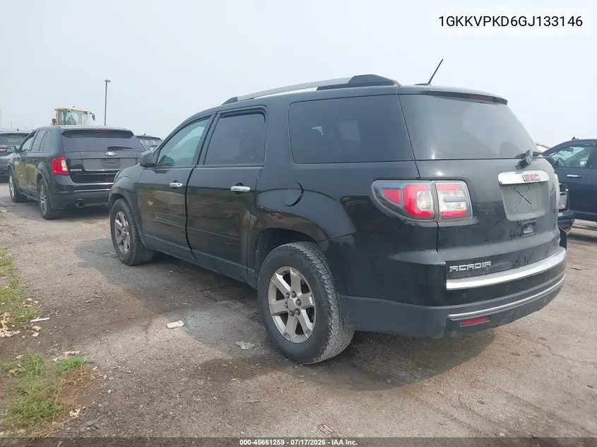 2016 GMC Acadia Sle-2 VIN: 1GKKVPKD6GJ133146 Lot: 45661259