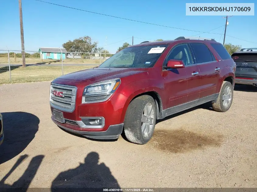1GKKRSKD6HJ170609 2017 GMC Acadia Limited