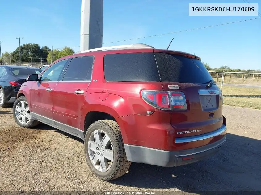 1GKKRSKD6HJ170609 2017 GMC Acadia Limited