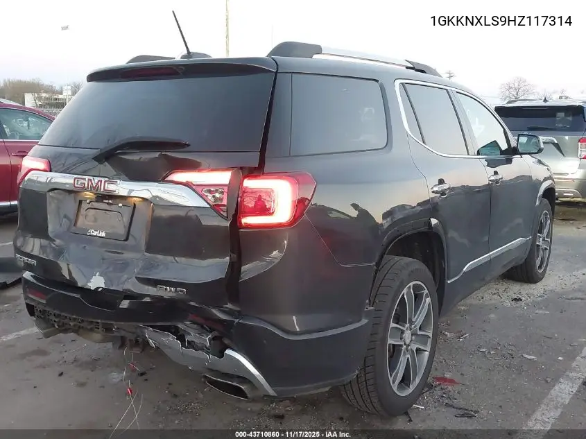 1GKKNXLS9HZ117314 2017 GMC Acadia Denali