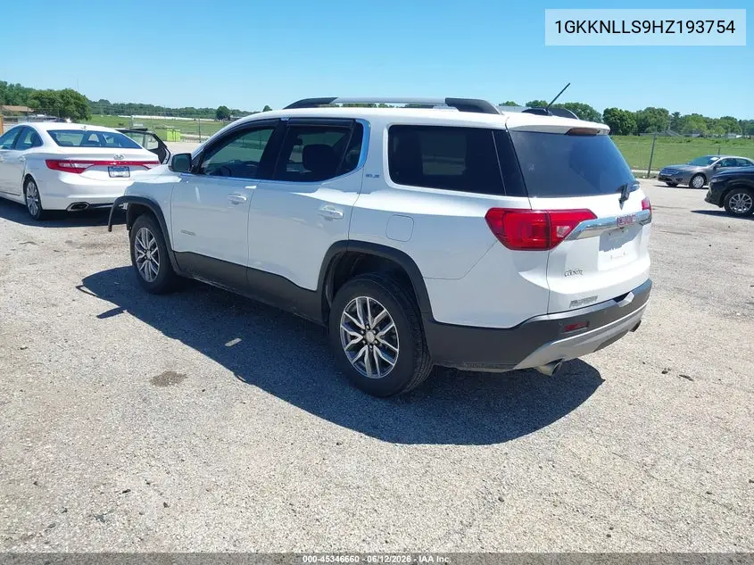2017 GMC Acadia Sle-2 VIN: 1GKKNLLS9HZ193754 Lot: 45346660