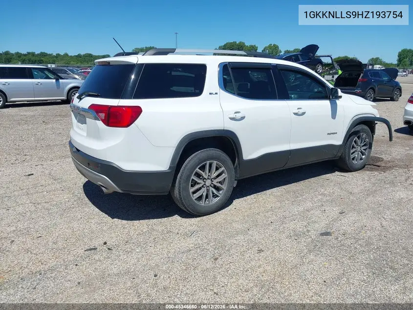 2017 GMC Acadia Sle-2 VIN: 1GKKNLLS9HZ193754 Lot: 45346660