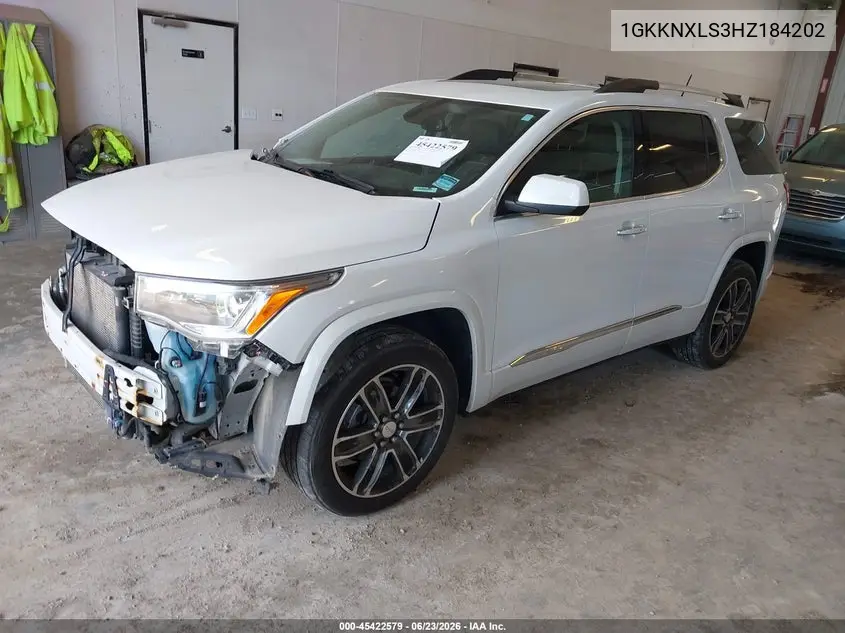 2017 GMC Acadia Denali VIN: 1GKKNXLS3HZ184202 Lot: 45422579