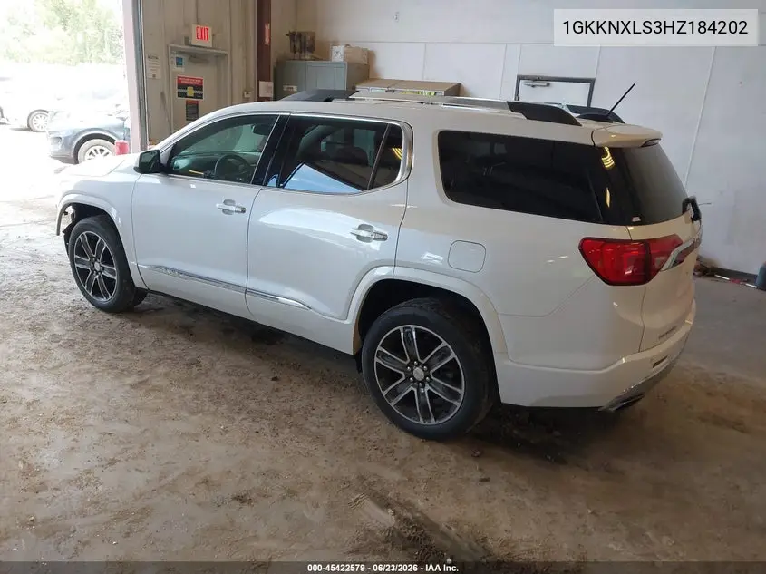 2017 GMC Acadia Denali VIN: 1GKKNXLS3HZ184202 Lot: 45422579