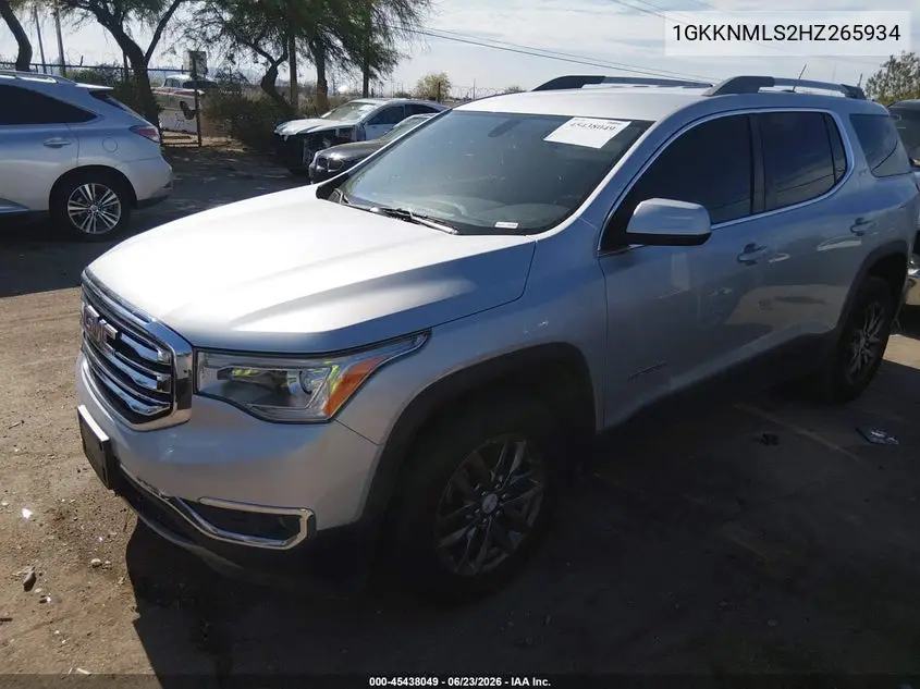 2017 GMC Acadia Slt-1 VIN: 1GKKNMLS2HZ265934 Lot: 45438049