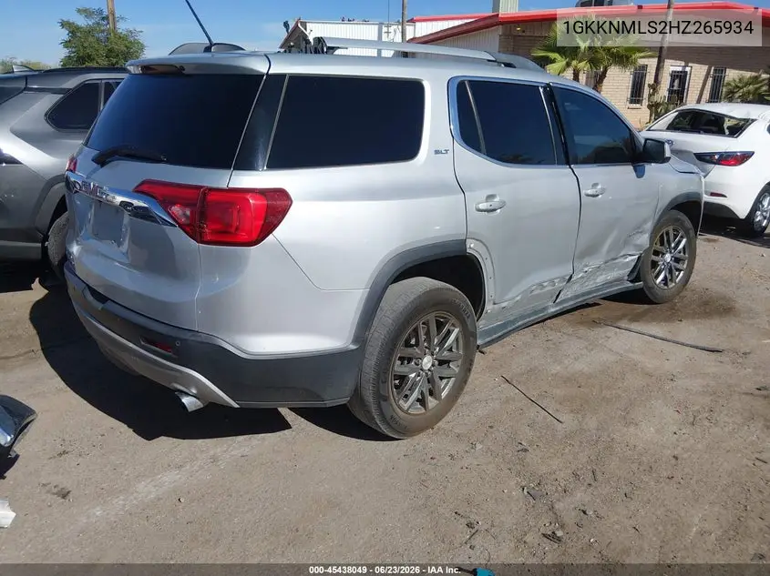 2017 GMC Acadia Slt-1 VIN: 1GKKNMLS2HZ265934 Lot: 45438049