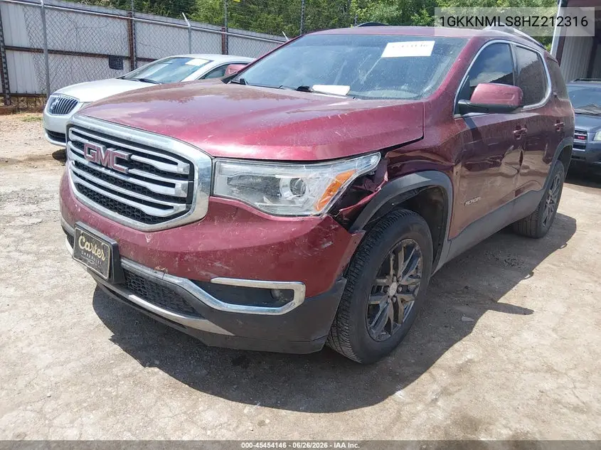 2017 GMC Acadia Slt-1 VIN: 1GKKNMLS8HZ212316 Lot: 45454146