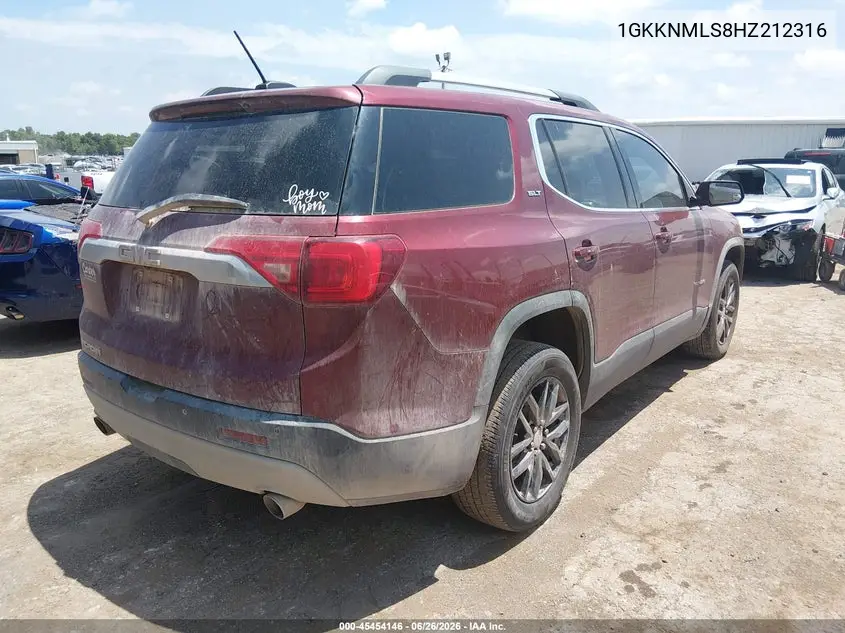 2017 GMC Acadia Slt-1 VIN: 1GKKNMLS8HZ212316 Lot: 45454146
