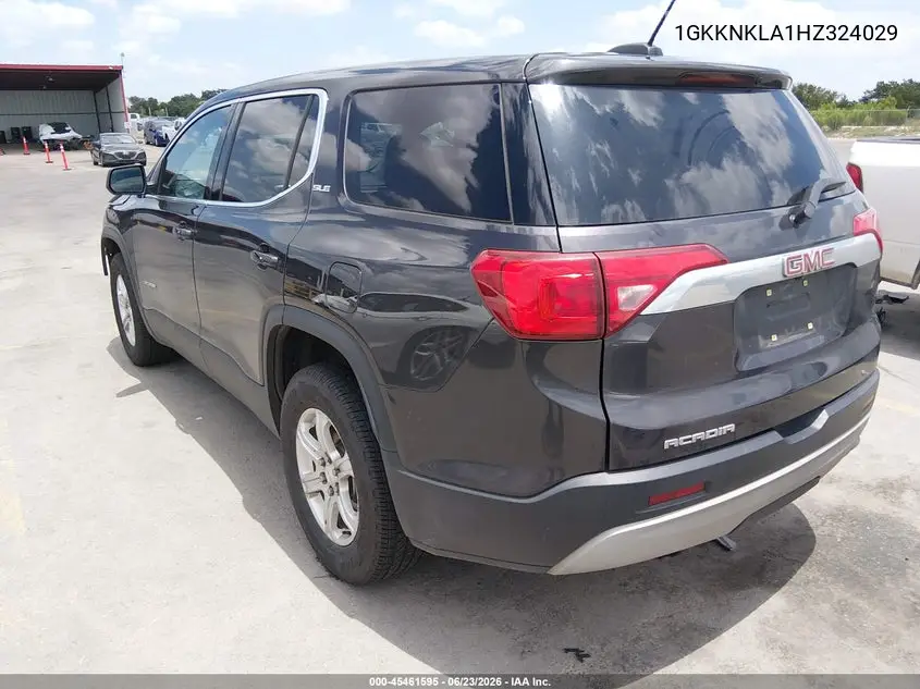 2017 GMC Acadia Sle-1 VIN: 1GKKNKLA1HZ324029 Lot: 45461595
