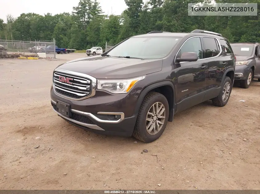 2017 GMC Acadia Sle-2 VIN: 1GKKNSLA5HZ228016 Lot: 45586212