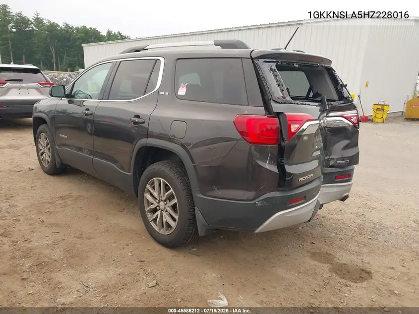 2017 GMC Acadia Sle-2 VIN: 1GKKNSLA5HZ228016 Lot: 45586212