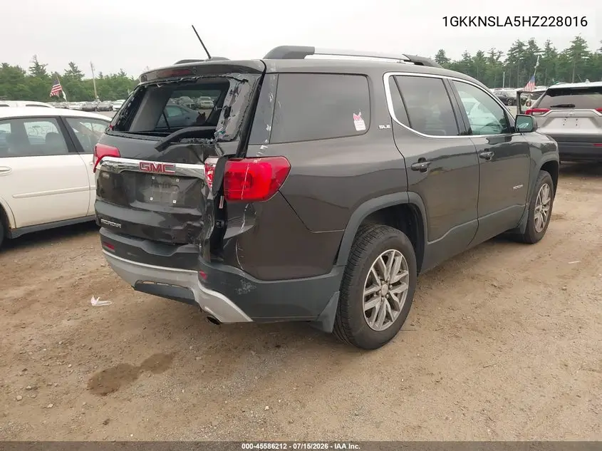 2017 GMC Acadia Sle-2 VIN: 1GKKNSLA5HZ228016 Lot: 45586212
