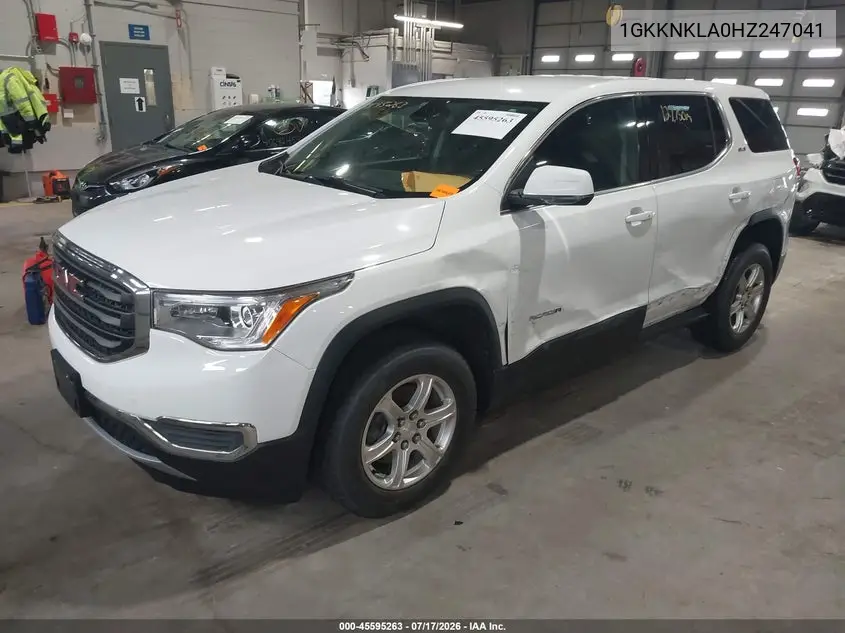 2017 GMC Acadia Sle-1 VIN: 1GKKNKLA0HZ247041 Lot: 45595263