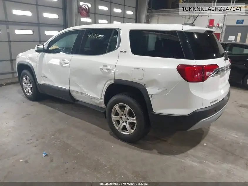 2017 GMC Acadia Sle-1 VIN: 1GKKNKLA0HZ247041 Lot: 45595263
