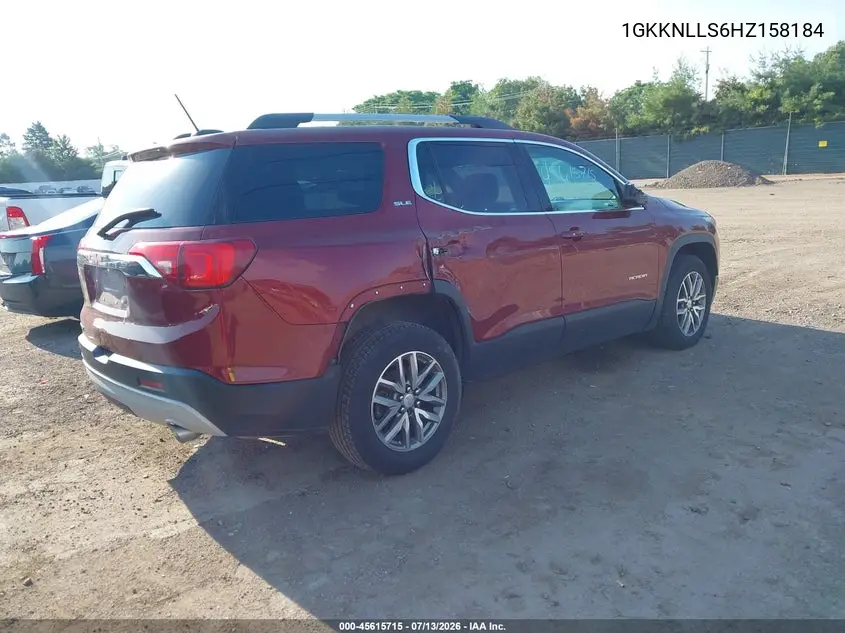 2017 GMC Acadia Sle-2 VIN: 1GKKNLLS6HZ158184 Lot: 45615715