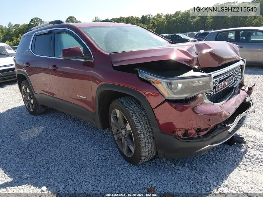 2017 GMC Acadia Slt-2 VIN: 1GKKNNLS9HZ215540 Lot: 45649234