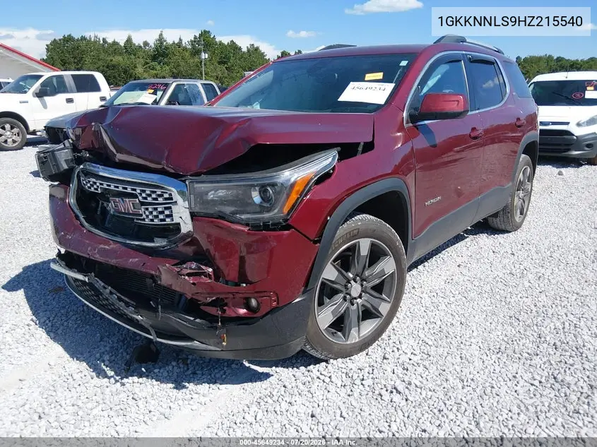 2017 GMC Acadia Slt-2 VIN: 1GKKNNLS9HZ215540 Lot: 45649234