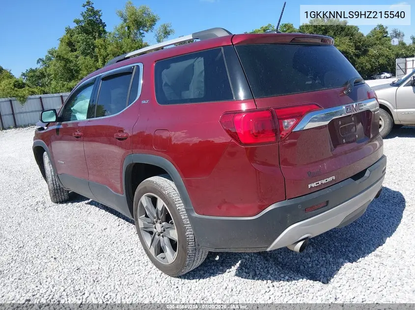2017 GMC Acadia Slt-2 VIN: 1GKKNNLS9HZ215540 Lot: 45649234