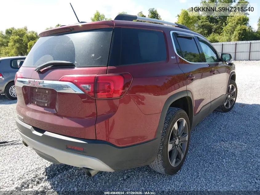 2017 GMC Acadia Slt-2 VIN: 1GKKNNLS9HZ215540 Lot: 45649234
