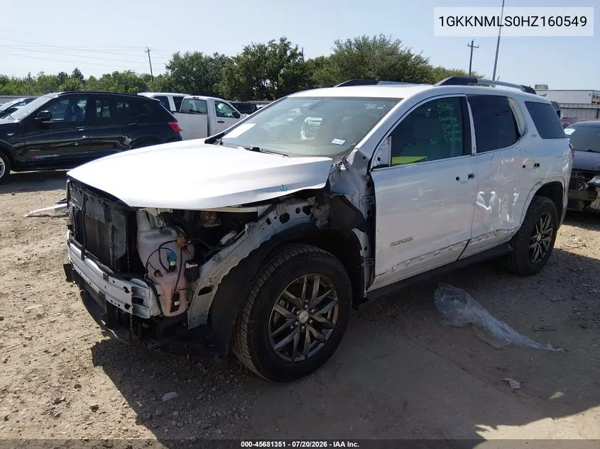 2017 GMC Acadia Slt-1 VIN: 1GKKNMLS0HZ160549 Lot: 45681351