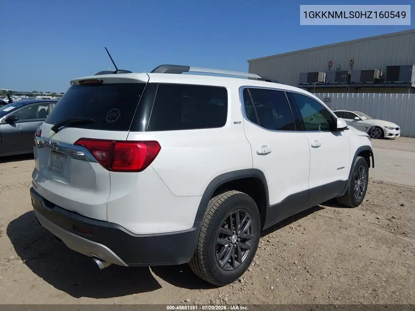 2017 GMC Acadia Slt-1 VIN: 1GKKNMLS0HZ160549 Lot: 45681351