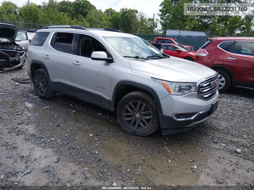2018 GMC Acadia Slt-1 VIN: 1GKKNULS4JZ231760 Lot: 45290908